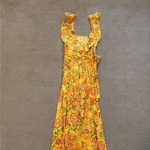 Floral Yellow Maxi Dress